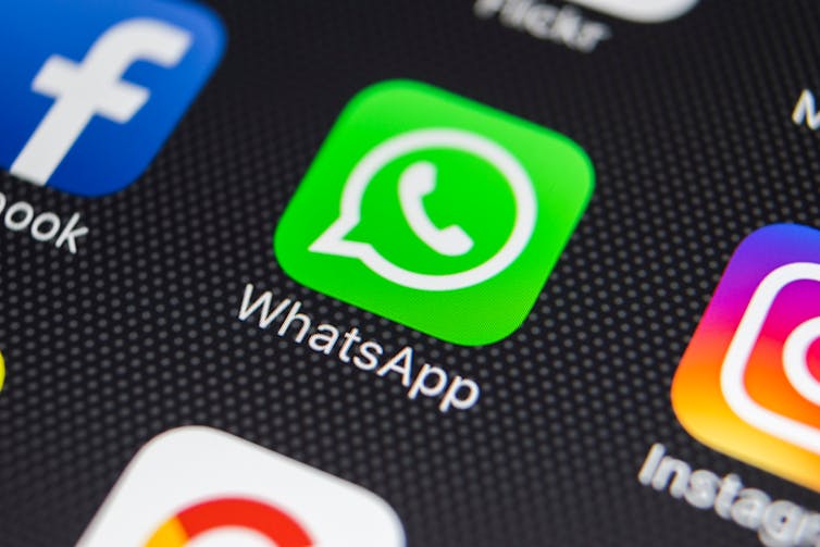 WhatsApp icon.
